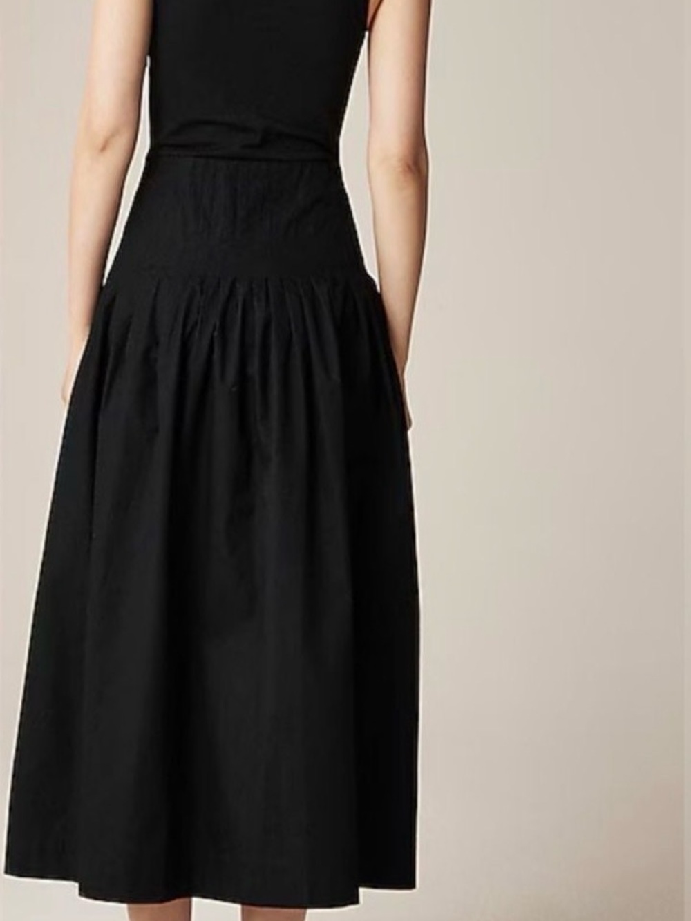 J. Crew Black Sleeveless Maxi Dress with Gathered Skirt - Picture 2 of 5